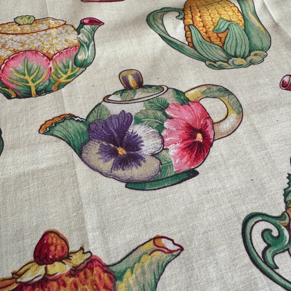 Full Apron Adorable Teapots Baking Cooking Crafting Workwear - Picture 8 of 16